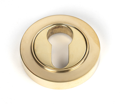 Polished Brass Round Euro Escutcheon