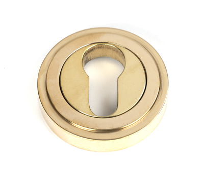 Polished Brass Round Euro Escutcheon