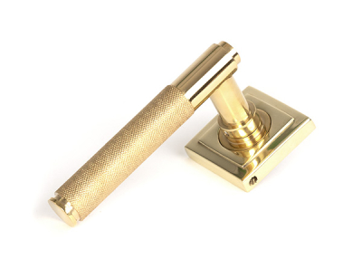 Polished Brass Brompton Lever on Rose Set (Sprung)