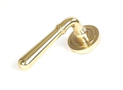 Polished Brass Newbury Lever on Rose Set (Sprung)