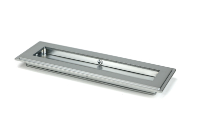 Satin Chrome Art Deco Rectangular Pull