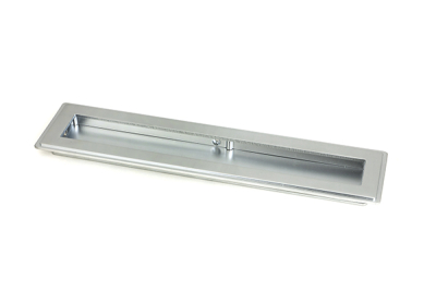 Satin Chrome Art Deco Rectangular Pull