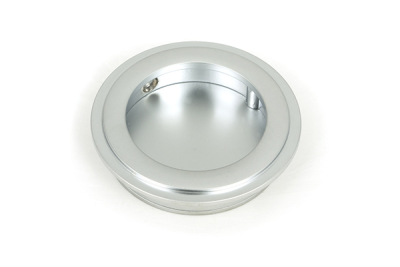 Satin Chrome Art Deco Round Pull