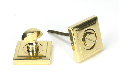 Polished Brass Round Thumbturn Set