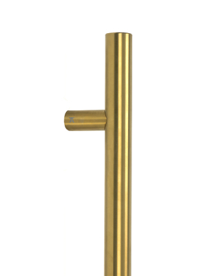 Aged Brass T Bar Handle Bolt Fix 32mm dia