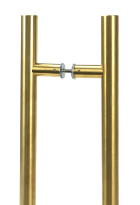 Aged Brass T Bar Handle B2B Fix 32mm dia