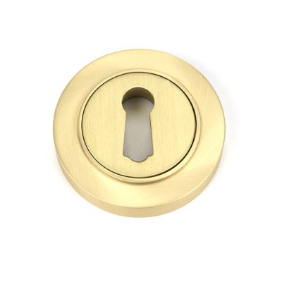 Satin Brass Round Escutcheon