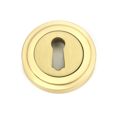 Satin Brass Round Escutcheon