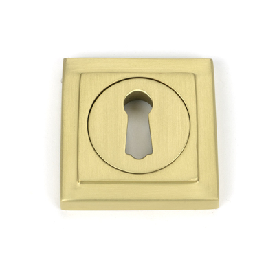 Satin Brass Round Escutcheon