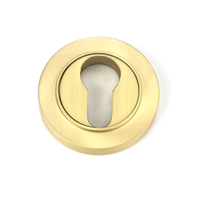 Satin Brass Round Euro Escutcheon