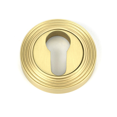 Satin Brass Round Euro Escutcheon