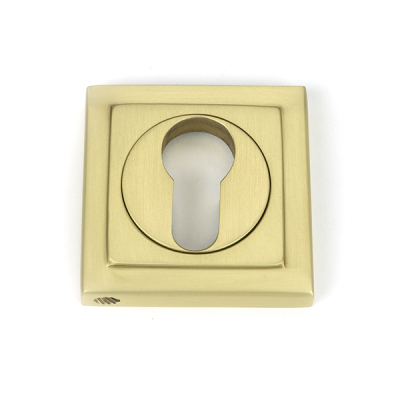 Satin Brass Round Euro Escutcheon