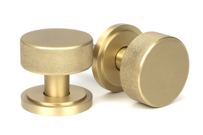 Satin Brass Brompton Mortice/Rim Knob Set