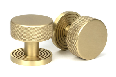 Satin Brass Brompton Mortice/Rim Knob Set