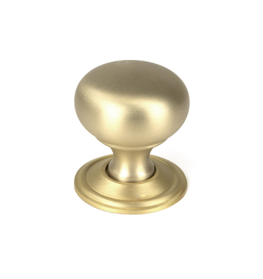 Satin Brass Mushroom Cabinet Knob
