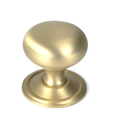 Satin Brass Mushroom Cabinet Knob