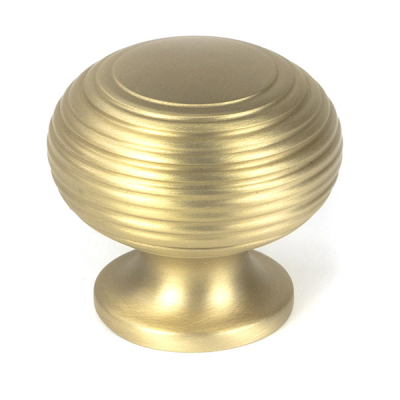 Satin Brass Beehive Cabinet Knob