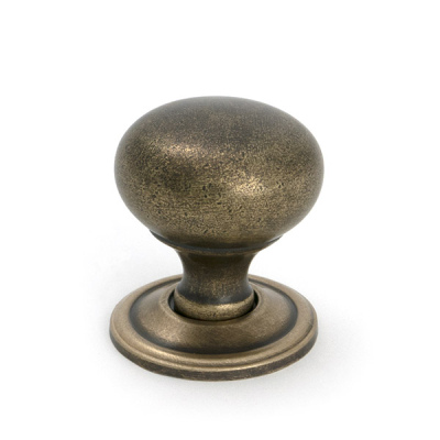 Burnished Brass Mushroom Cabinet Knob