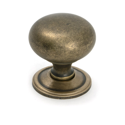Burnished Brass Mushroom Cabinet Knob