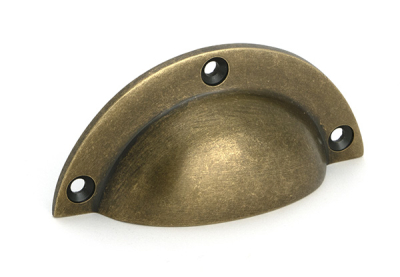 Burnished Brass Plain Drawer Pull