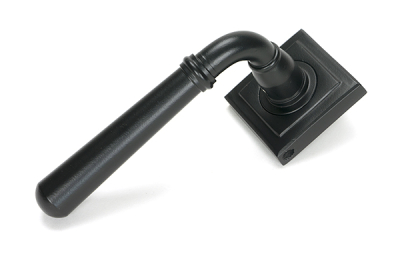 Matt Black Newbury Lever on Rose Set (Unsprung)