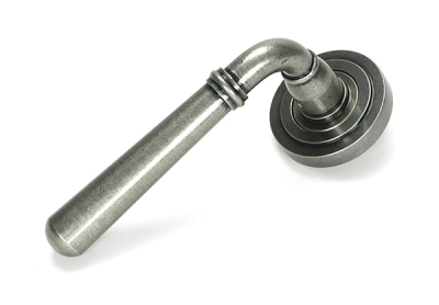 Pewter Patina Newbury Lever on Rose Set (Unsprung)