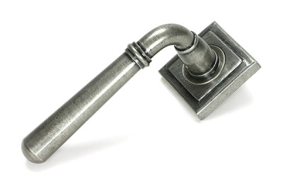 Pewter Patina Newbury Lever on Rose Set (Unsprung)