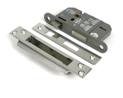 Polished Stainless Steel 5 Lever BS Sash Lock