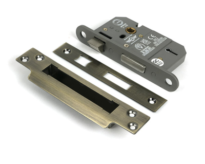 Aged Brass 5 Lever BS Sash Lock KA