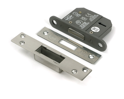 Polished Stainless Steel BS 5 Lever Deadlock KD