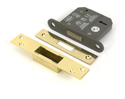 Polished Brass BS 5 Lever Deadlock KD