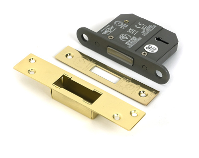 Polished Brass BS 5 Lever Deadlock KA