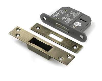 Aged Brass BS 5 Lever Deadlock KA