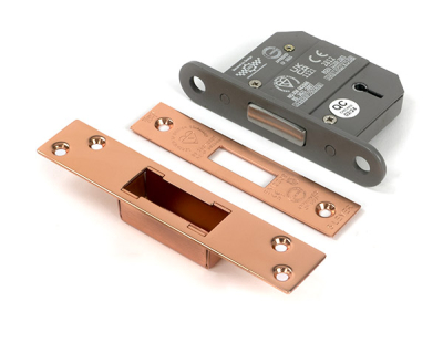 Polished Bronze BS 5 Lever Deadlock KA