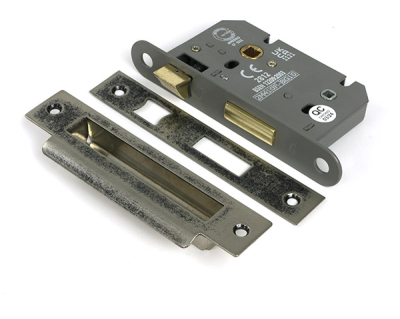 Pewter Patina Heavy Duty Bathroom Mortice Lock