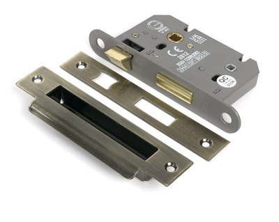 Aged Brass Heavy Duty Bathroom Mortice Lock