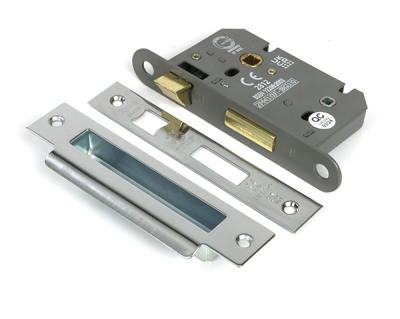 Polished Stainless Steel Heavy Duty Bathroom Mortice Lock