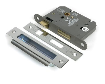 Polished Chrome Heavy Duty Bathroom Mortice Lock