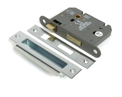 Polished Stainless Steel Heavy Duty Bathroom Mortice Lock