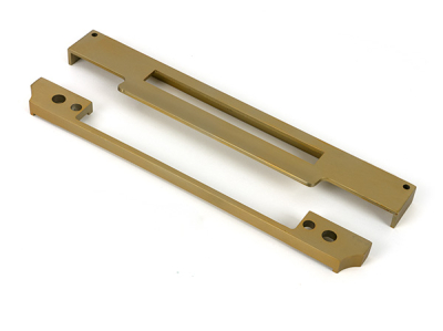 Satin Brass ½Inch Rebate Kit for Euro Din Sash Lock