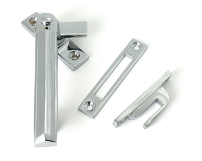 Polished Chrome Locking Art Deco Fastener
