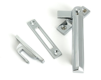 Polished Chrome Locking Art Deco Fastener