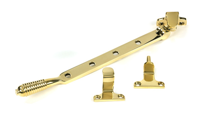 Polished Brass Reeded Stay (Steel Window)