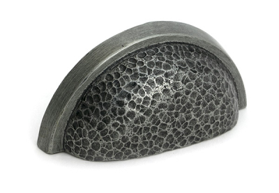 Pewter Patina Hammered Regency Concealed Drawer Pull
