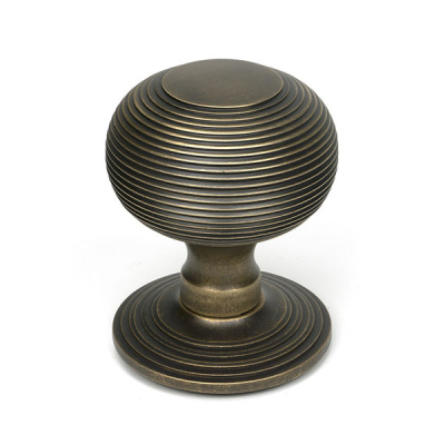 Burnished Brass Beehive Centre Door Knob