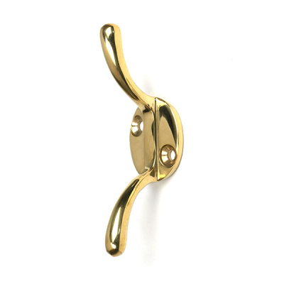 Polished Brass Newbury Cleat Hook