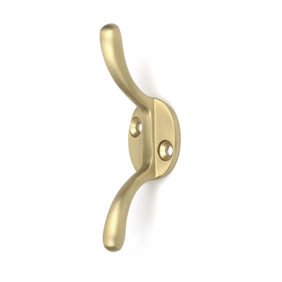 Satin Brass Newbury Cleat Hook