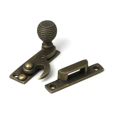 Burnished Brass Beehive Sash Hook Fastener