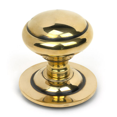 Aged Brass Round Centre Door Knob