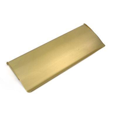 Satin Brass Large Letter Plate Cover